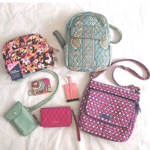 Vera Bradley Backpack Purse Bundle + 2 Misc